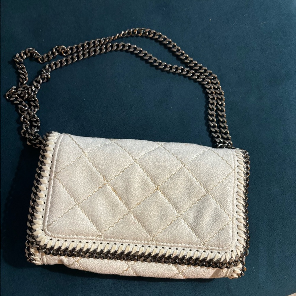 Stella McCartney white suede crossbody bag
